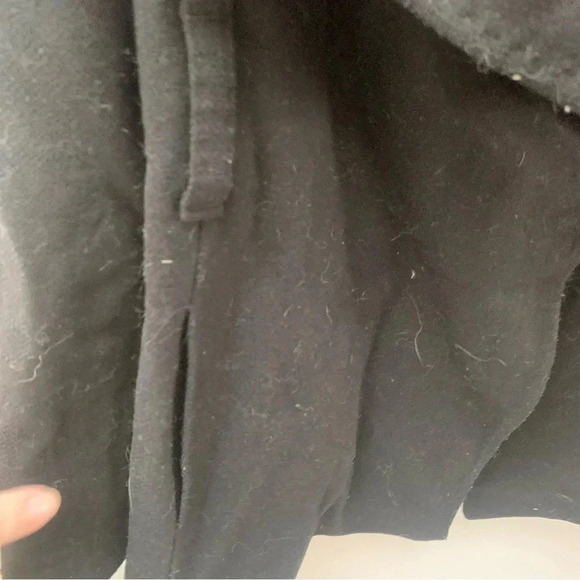 Ted Baker Black Virgin Wool Drape Wrap Coat - Picture 12 of 14